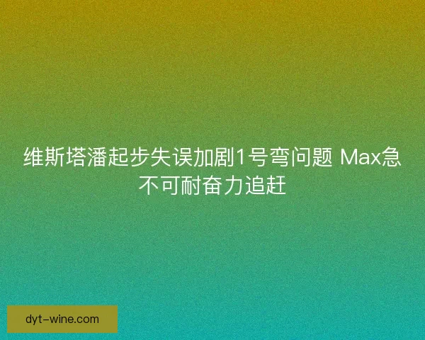 维斯塔潘起步失误加剧1号弯问题 Max急不可耐奋力追赶